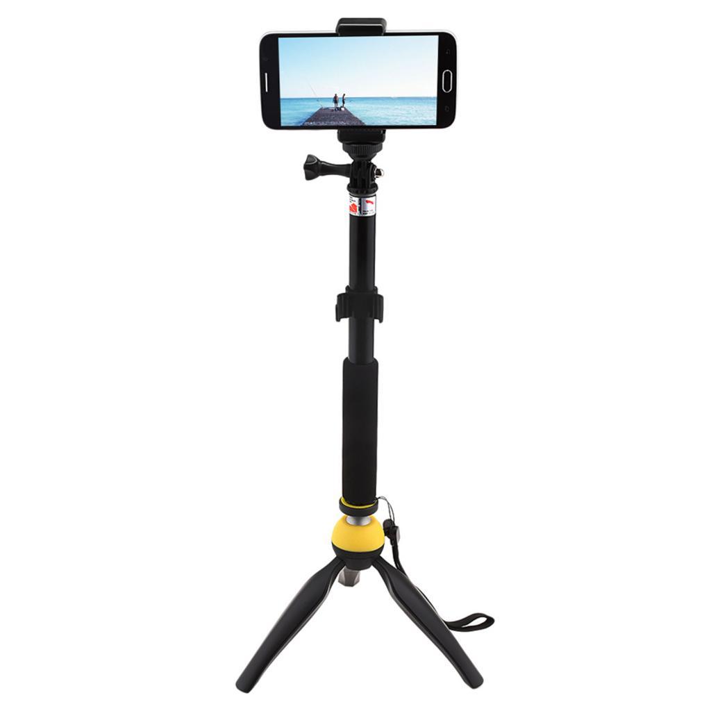 Mini Tripod w/ Phone Clip Table Top Stand & Selfie Monopod for