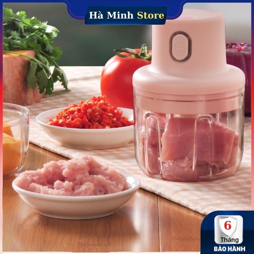 Máy Xay Mini Cầm Tay Sạc Pin Cao Cấp Dung Tích 250ML - Máy Xay Tỏi Ớt Cầm Tay Đa Năng