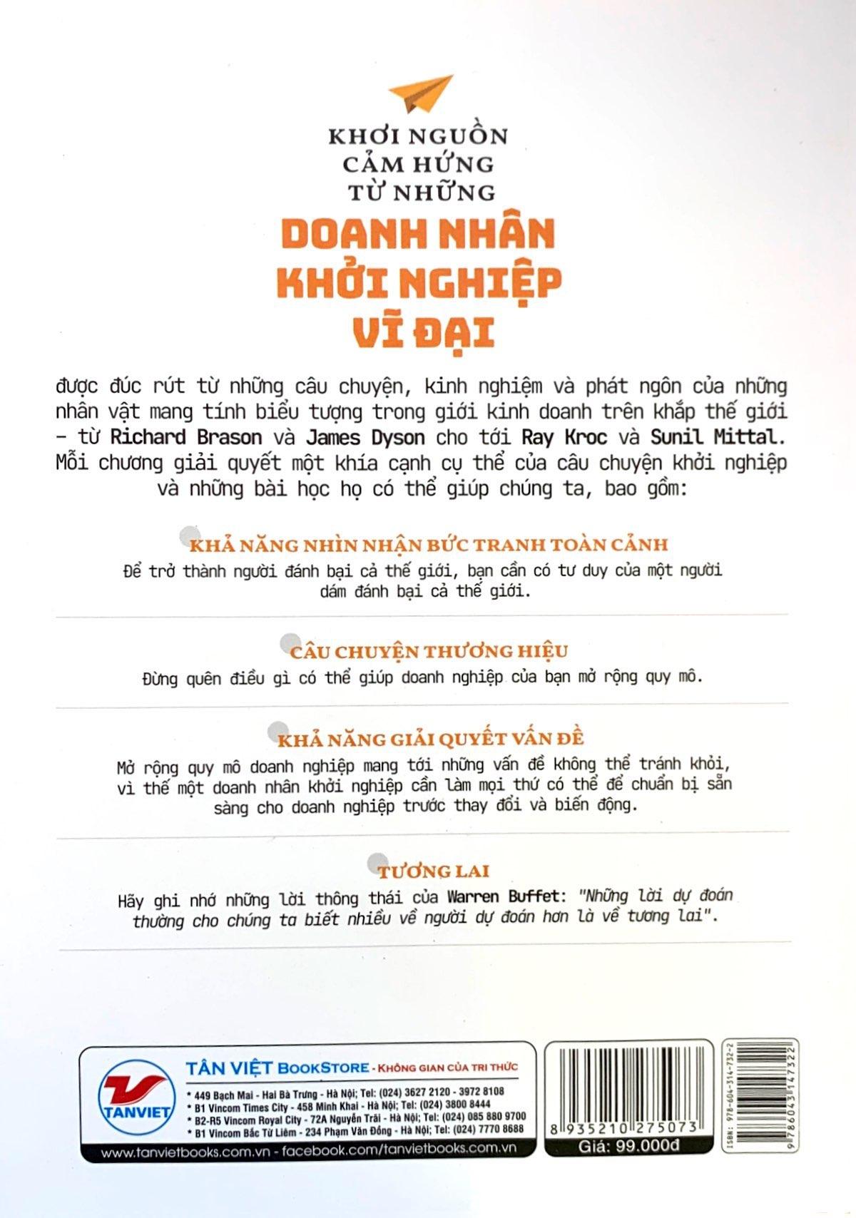 Sách Khơi Nguồn Cảm Hứng Từ Những Doanh Nhân Khởi Nghiệp Vĩ Đại