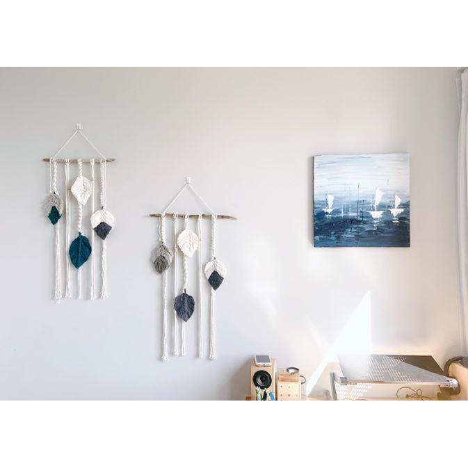 Rèm lá macrame trang trí tường- ảnh thật- làm màu theo yêu cầu