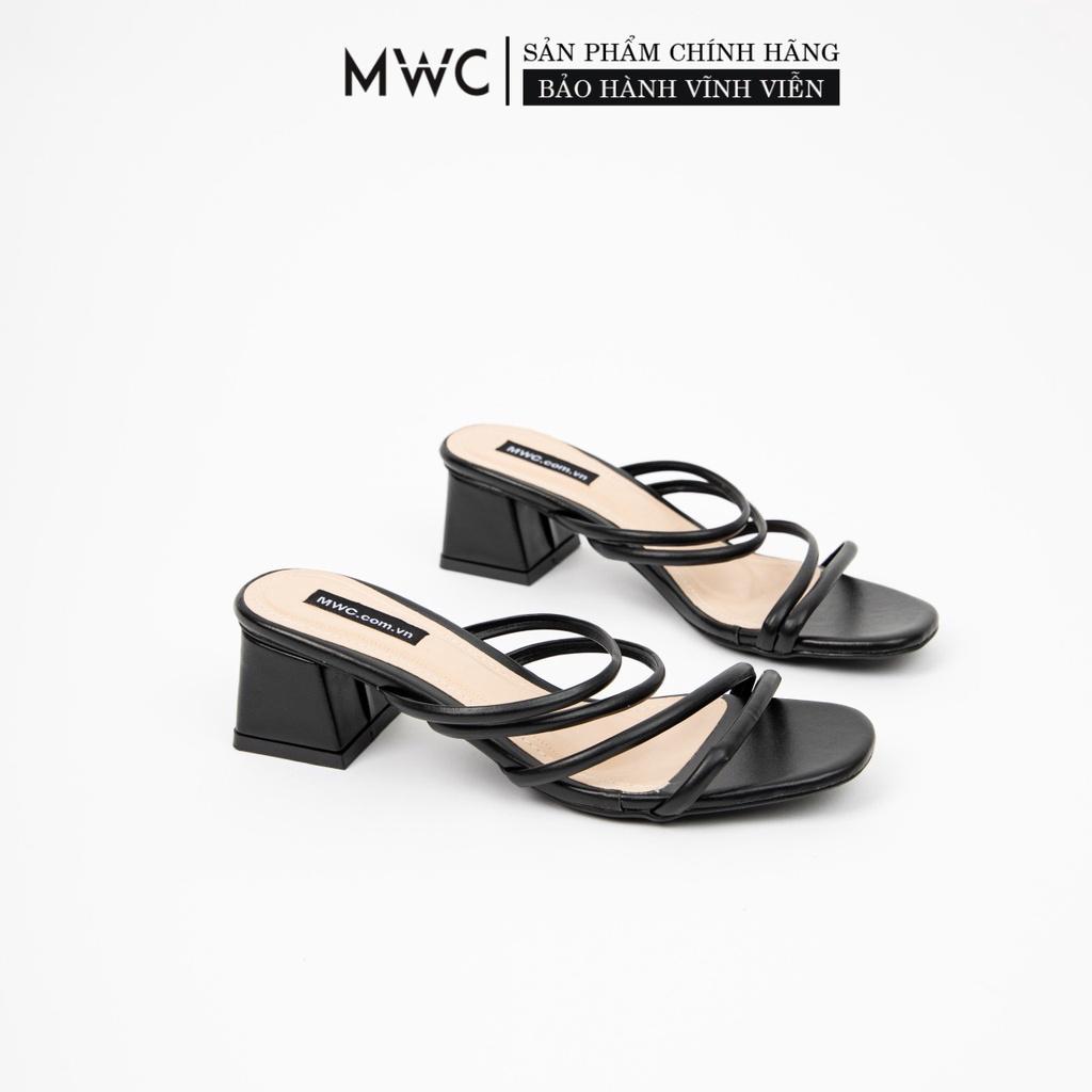Giày cao gót nữ MWC sandal cao gót thời trang đế vuông 5CM quai mảnh da mềm NUCG-11001