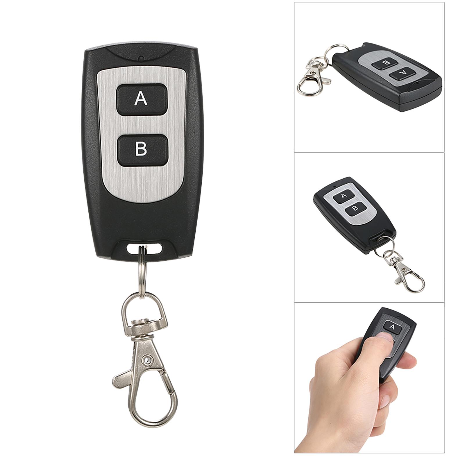 Smart Home 433Mhz RF DC 12V 2CH Learning Code Wireless Remote Control Switch Relay Receiver Transmitter Universal Remote Switch System and Long Range 50M RF Transmitter Remote Controls 1527