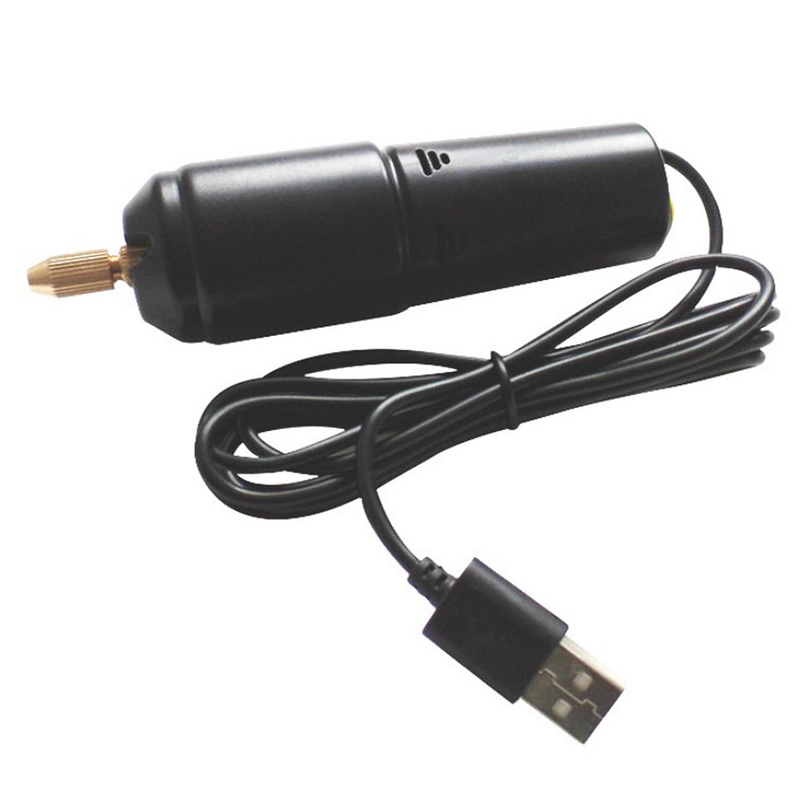 Mini Electric Hand Drill with 5Pcs Drill Bits Handheld Small Micro USB Drill for Jewelry