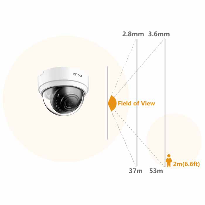 Camera IP Wifi Dome IPC-D22P-IMOU 2.0MP Full HD 1080P - Hàng Chính Hãng