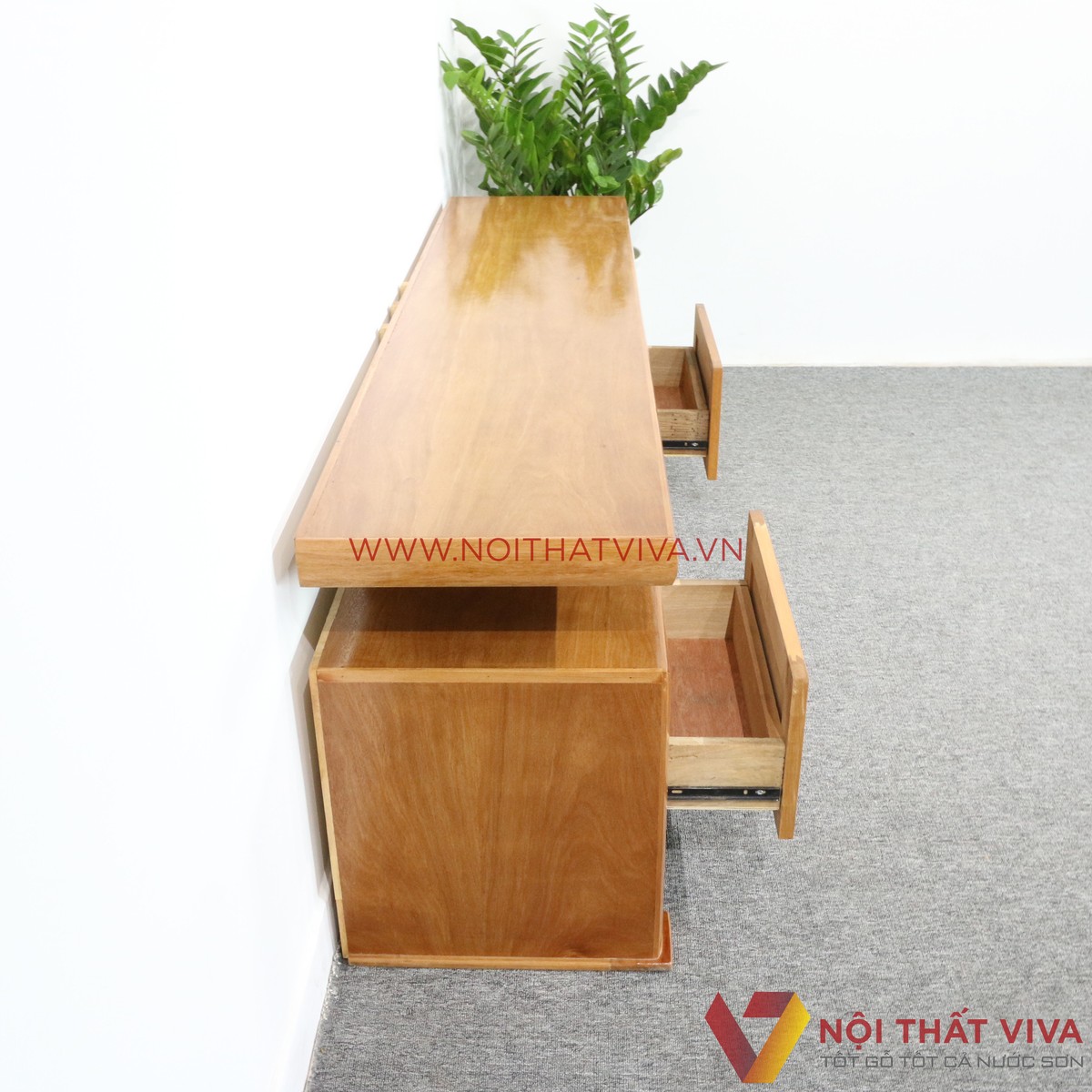 Kệ Tivi Gỗ Đinh Hương 2 Hộc Kéo Đẹp Giá Rẻ