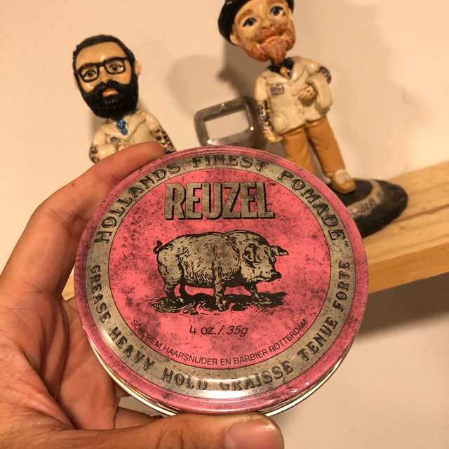 Sáp Vuốt Tóc Reuzel Grease Heavy Hold (Pink Pomade) 35g - Hàng chính hãng