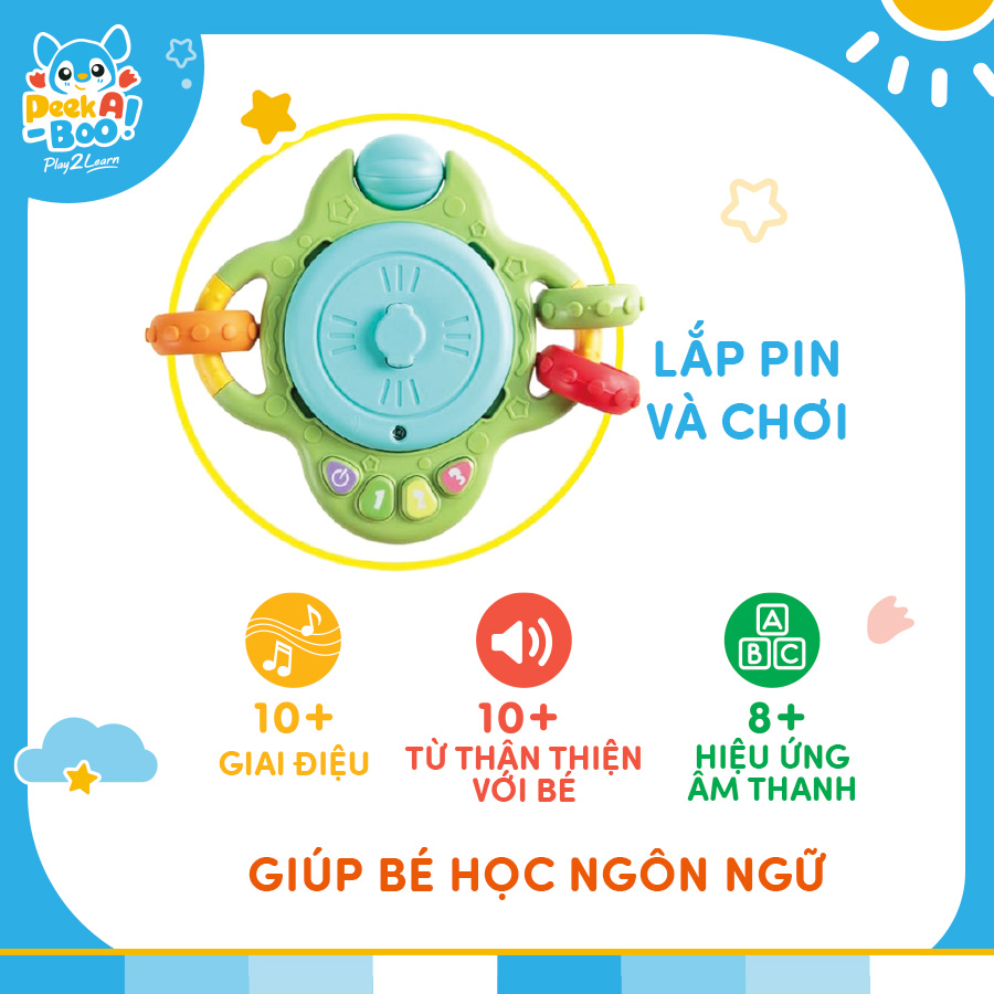 Đồ Chơi Bạn Ngỗng Phát Triển Giác Quan Kèm Âm Thanh PEEK A BOO PAB047