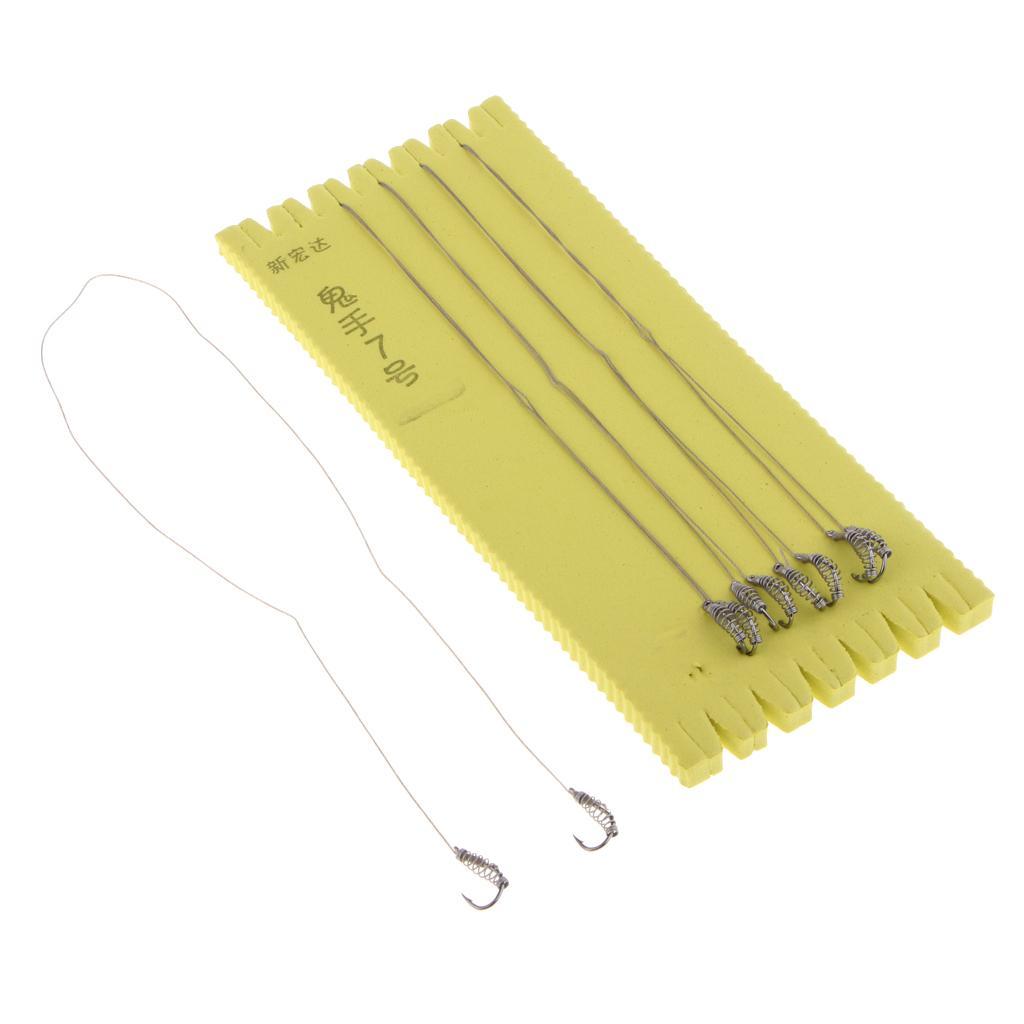 2-4pack 5pairs Spring Hooks Barbed Swivel Fishing Hooks Accessories Hook Size 7