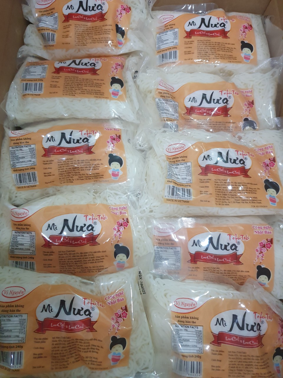 Combo 5 Gói Mì Nưa Vị Nguyên 240Gram