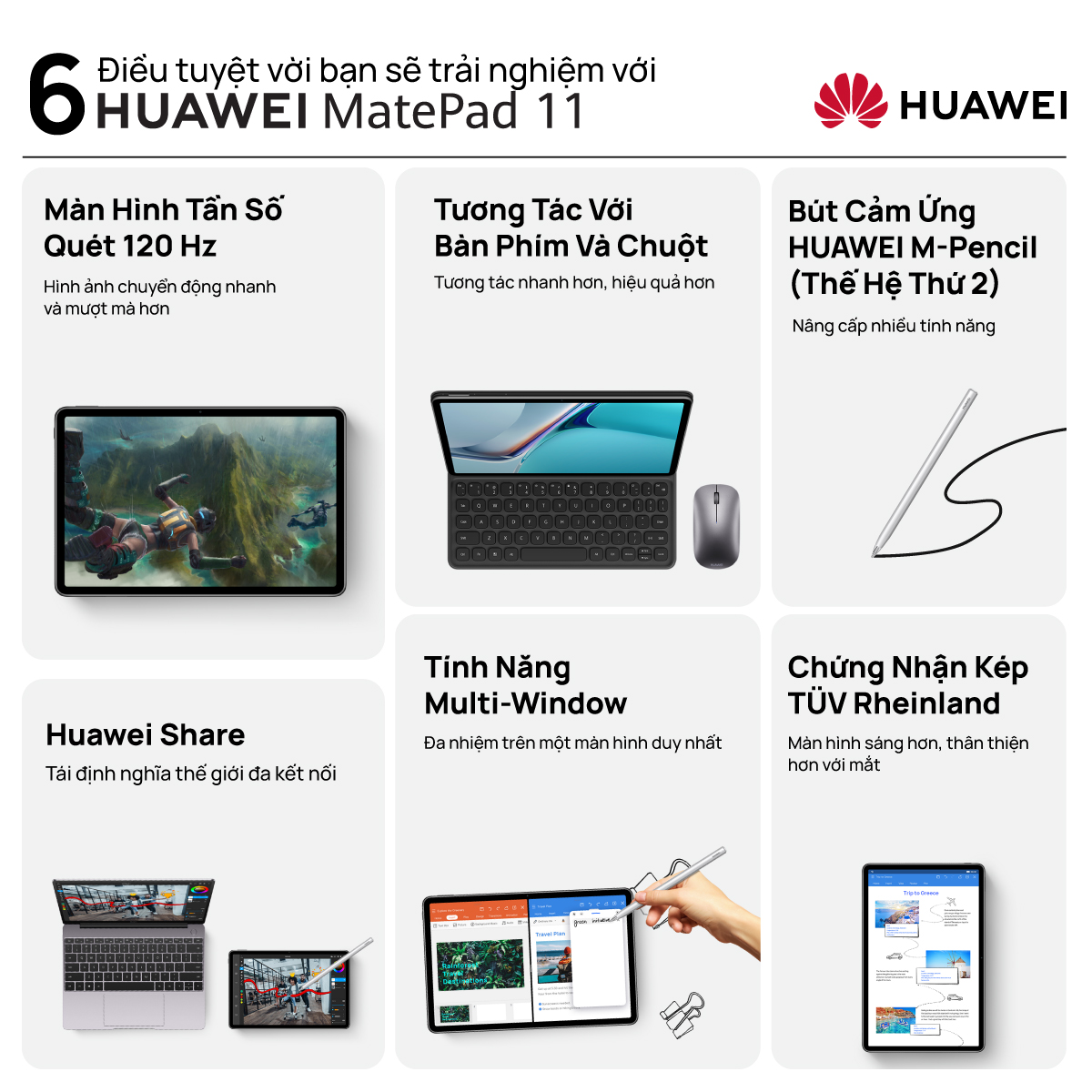 Máy Tính Bảng Huawei MatePad 11 | Màn Hình HUAWEI FullView 120 Hz | Hàng Chính Hãng