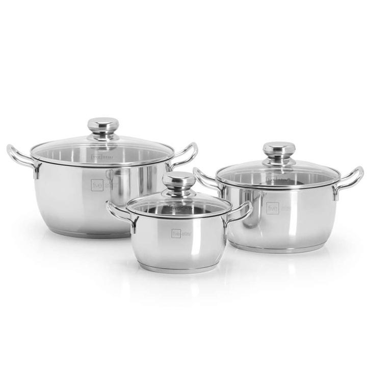 Bộ nồi Inox 430 Fivestar nắp inox FS-B3010