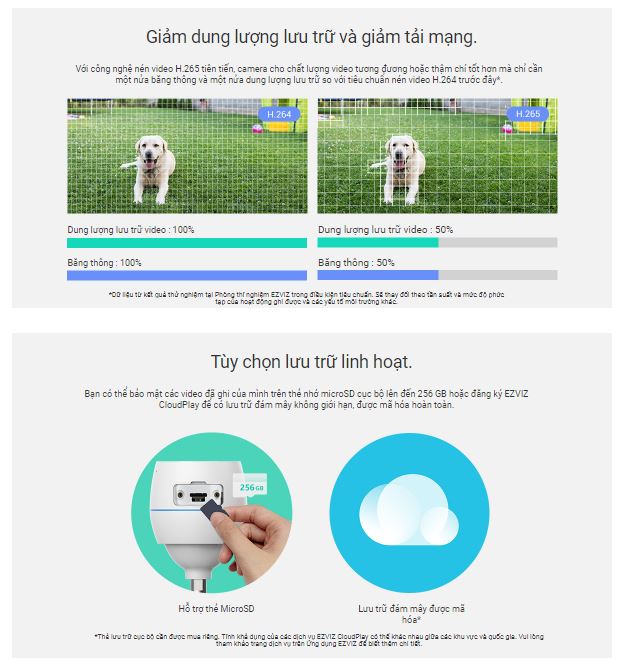 Camera wifi ngoài trời EZVIZ CS-C3TN A0-1H2WF 2.0 Megapixel, hồng ngoại 30m, có thu âm, chống nước - Hàng chính hãng Bảo hành 24 tháng