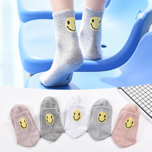 Tất Nữ Cổ Cao Hình Mặt Cười SMILE