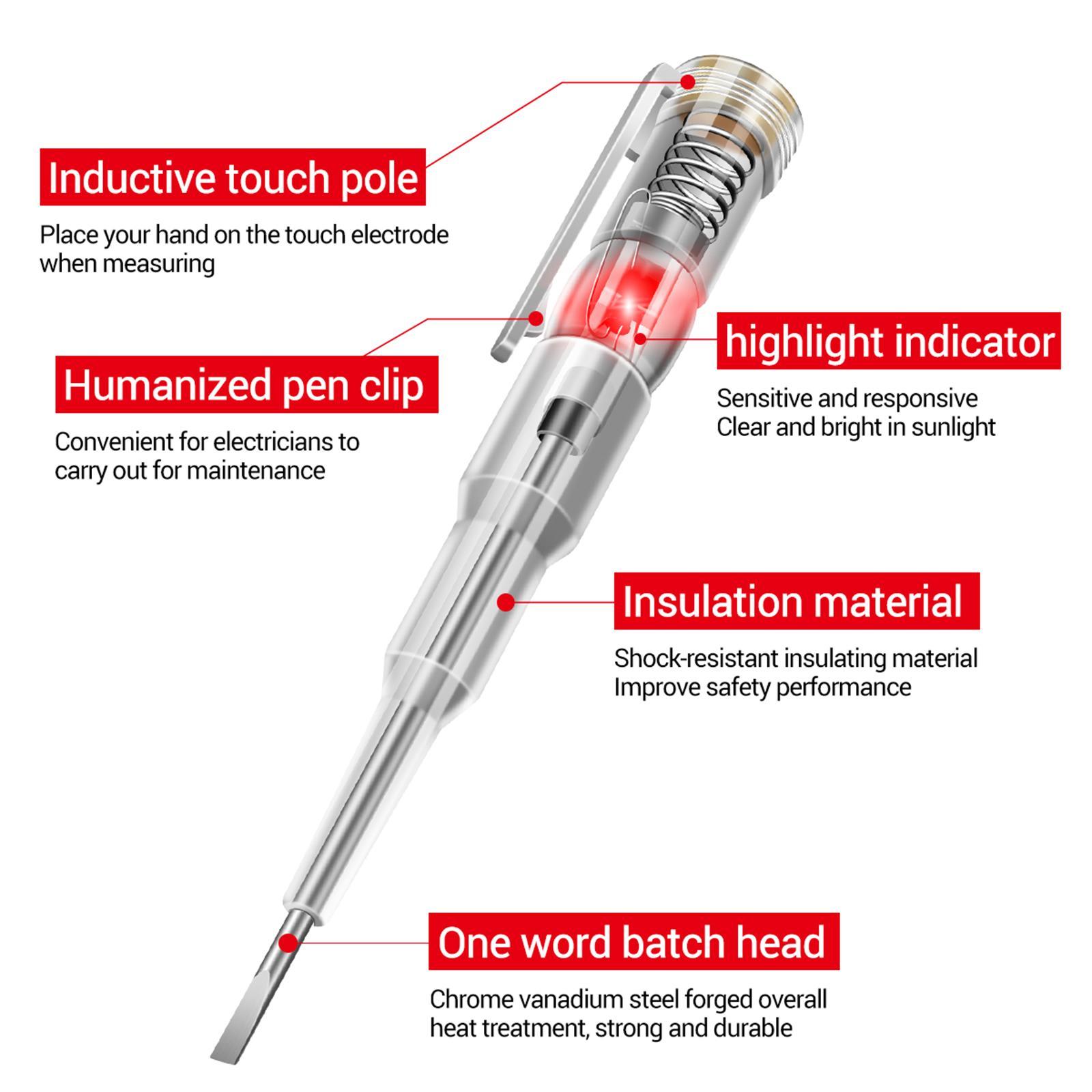 Voltage Tester Pen Electric Tester Pen for Zero Live Wire Test Power Cable Testing