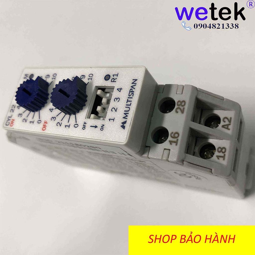 Multispan CYL-22 Timer luân phiên thời gian, kiểu phím cơ, module gọn rẻ đẹp bền, bảo hành