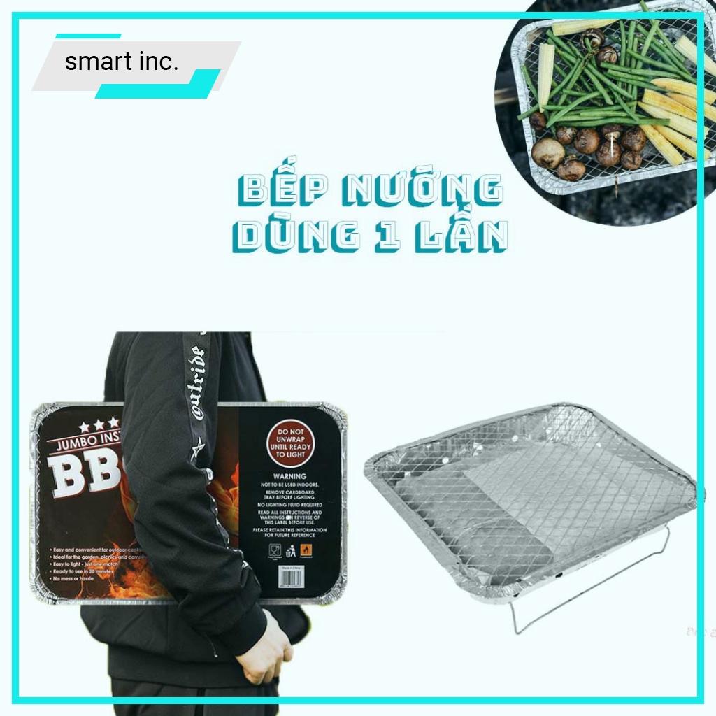 Bếp Nướng Than BBQ Lò Nướng Than Vỉ Nướng Ngoài Trời Dùng 1 Lần