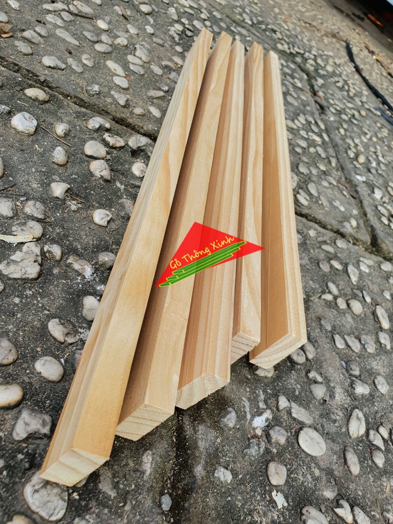 Combo 5 thanh gỗ thông vuông dài 40cm rộng 4cm, dày 1.4cm phù hợp decord hay làm mô hình, khung sườn,nhiều mục đích