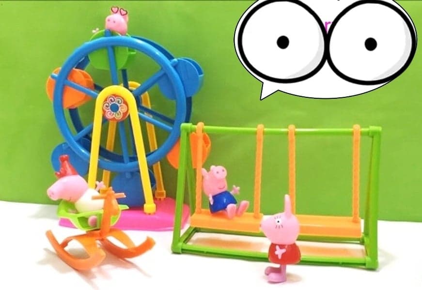Bộ đồ chơi rắp láp, xếp hình sân chơi công viên gia đìnn heo Peppa Pig
