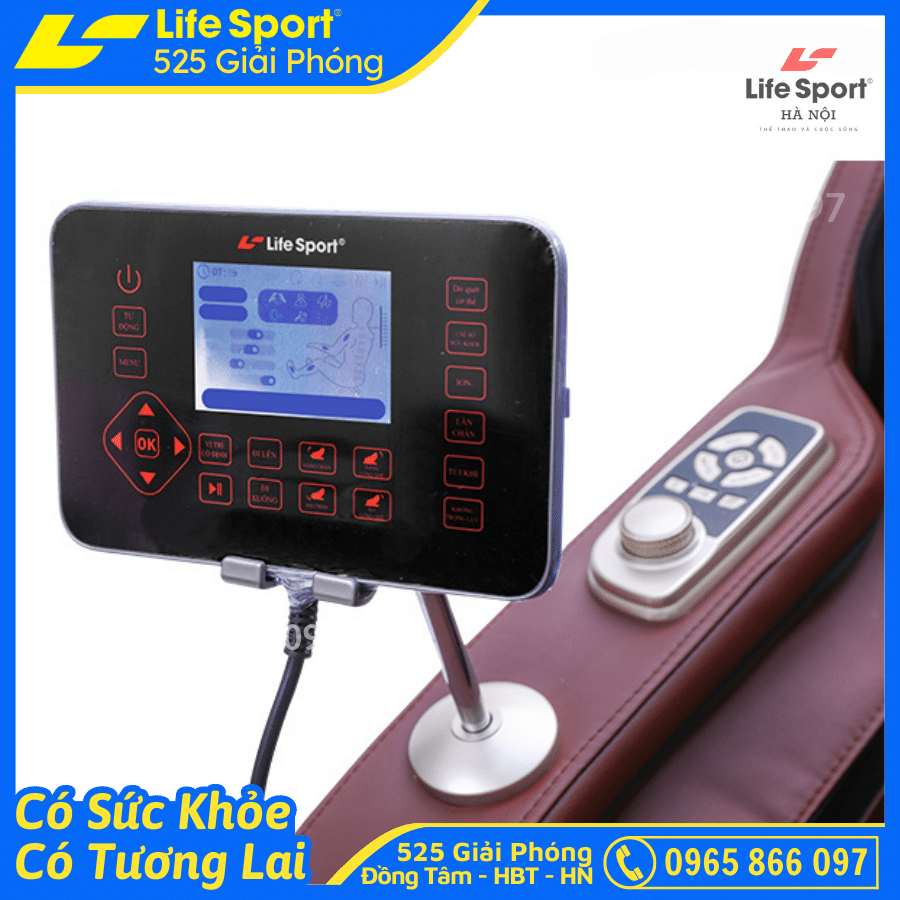 [SALE 50%] Ghế Massage Trị Liệu Toàn Thân LifeSport LS-368 [FULL QUÀ TẶNG] Công Nghệ Mát Xa Nhiệt Hồng Ngoại Tân Tiến Giúp Thư Giãn, Giảm Stress Tại Nhà. Tích hợp Máy Đo Huyết Áp Theo Dõi Sức Khỏe Hàng Ngày