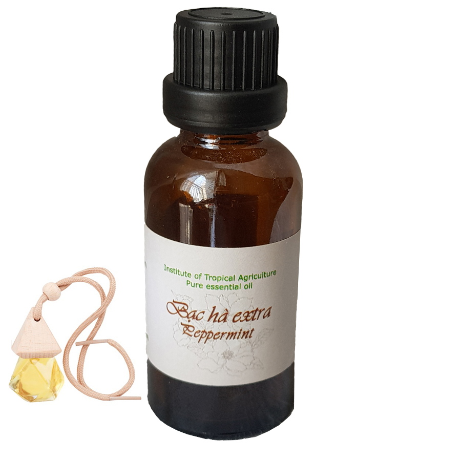 30ml Tinh dầu bạc hà tặng chai treo nắp gỗ Viện nông nghiệp nhiệt đới