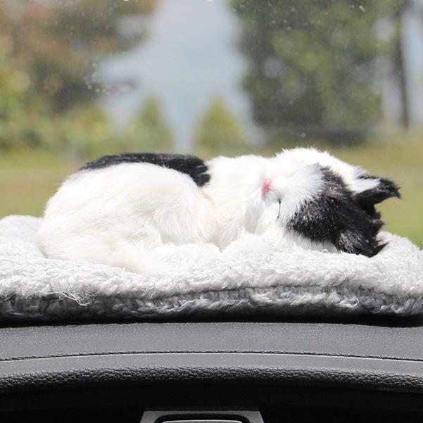 CHÓ VÀNG NHẠT ĐÔI Thú bông Mẹ Con GIỐNG THẬT 99% cún mèo lõi than hoạt tính lọc không khí khử mùi trang trí xe hơi ô tô