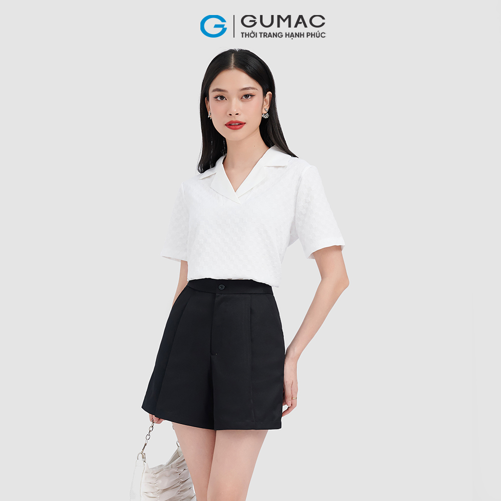 Áo thun nữ GUMAC ATC10048 kiểu bâu danton thời thượng