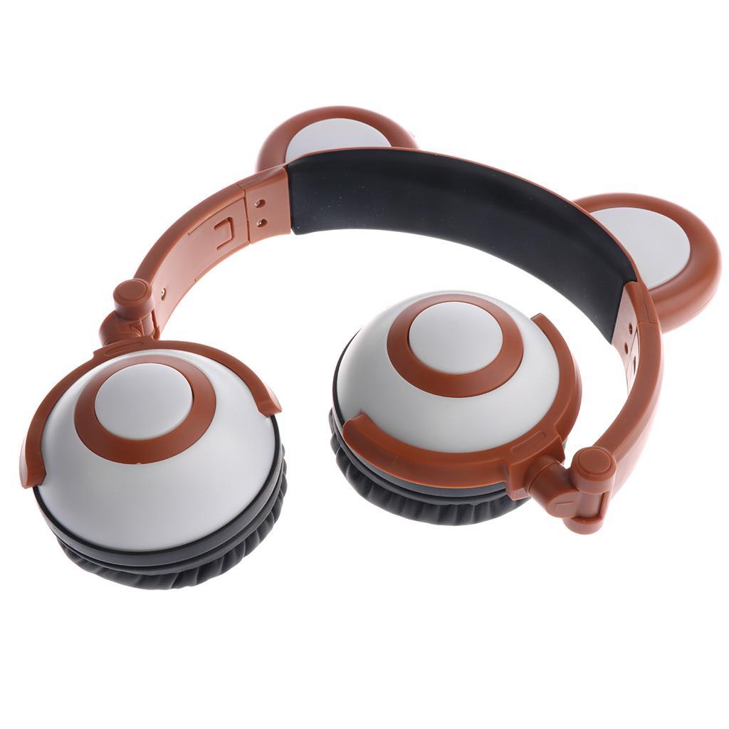 Bear Ear Headphones Headset Flashing Glowing Cosplay