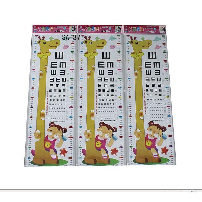Thước Decal Dán Tường Hoạt Hình Cho Bé