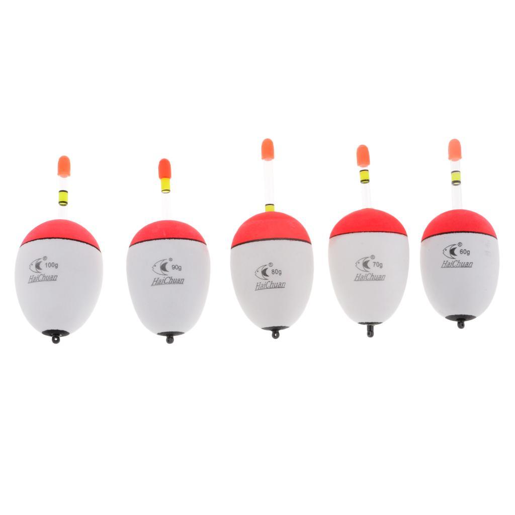 20pcs EVA Foam Floats Luminous Fishing Float Bobber Sea Rock Fishing 60-100g