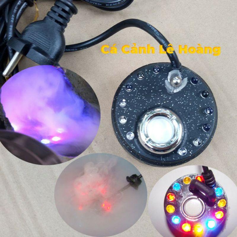Máy tạo khói kết hợp Đèn led đổi 5 màu + adaprer cho gội đầu dưỡng sinh, hòn non bộ, tiểu cảnh, thác phong thuỷ, hồ cá