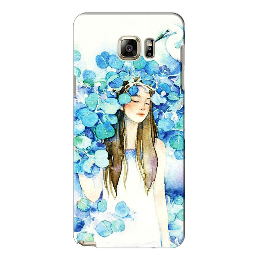 Ốp Lưng Dành Cho Điện Thoại Samsung Galaxy Note 5 - Cô Gái Lá Xanh