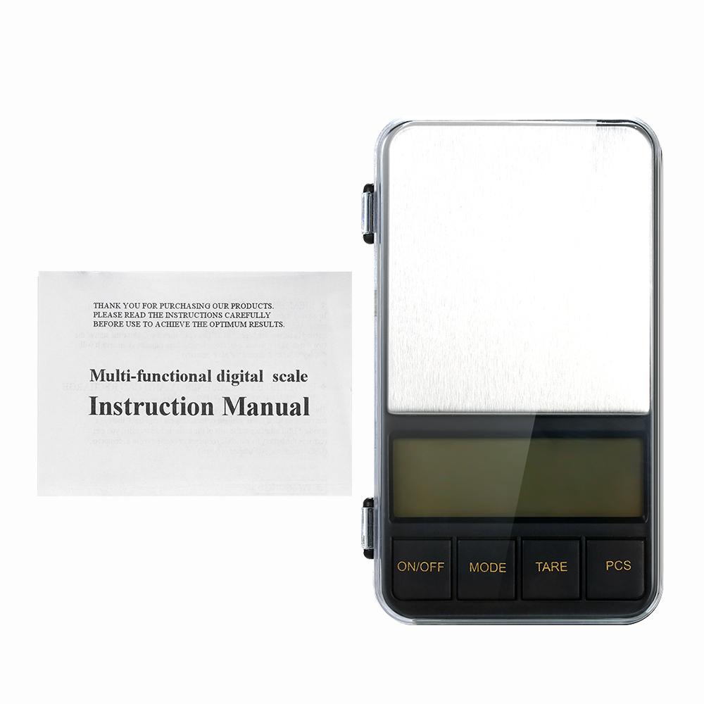 Cân bỏ túi chính xác 500g/0.01g màn hình hiển thị có đèn nền
