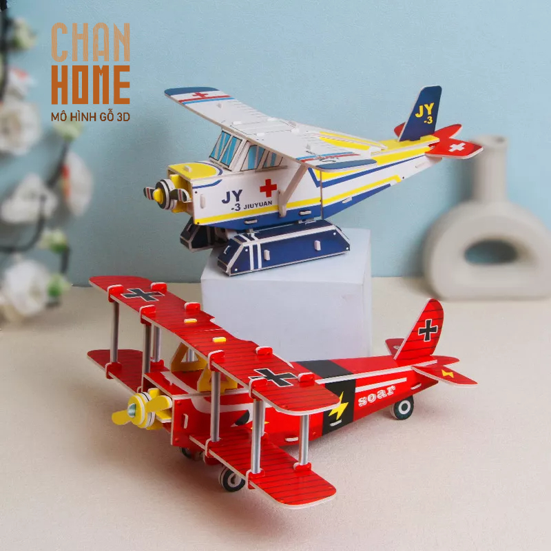 Đồ chơi mô hình lắp ráp bằng giấy 3D mô hình máy bay tàu thủy DIY đa dạng cho bé thỏa sức sáng tạo
