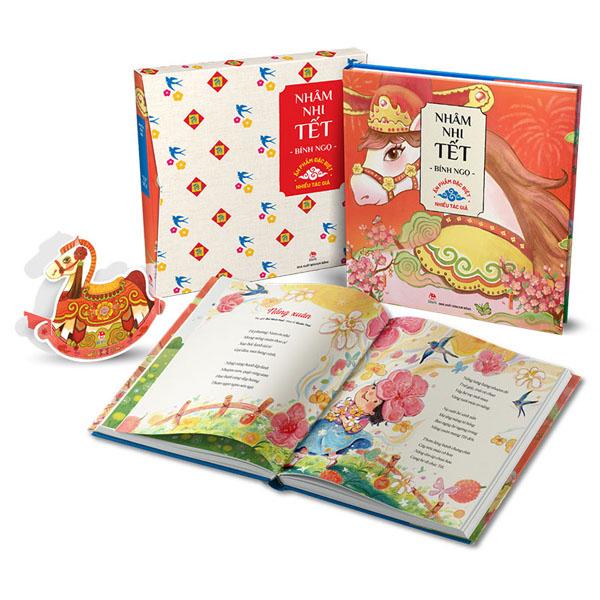 Sách - Nhâm Nhi Tết Bính Ngọ - Ấn Phẩm Đặc Biệt - Bìa Cứng - Tặng Kèm Mô Hình Lắp Ráp Hình Ngựa Gỗ