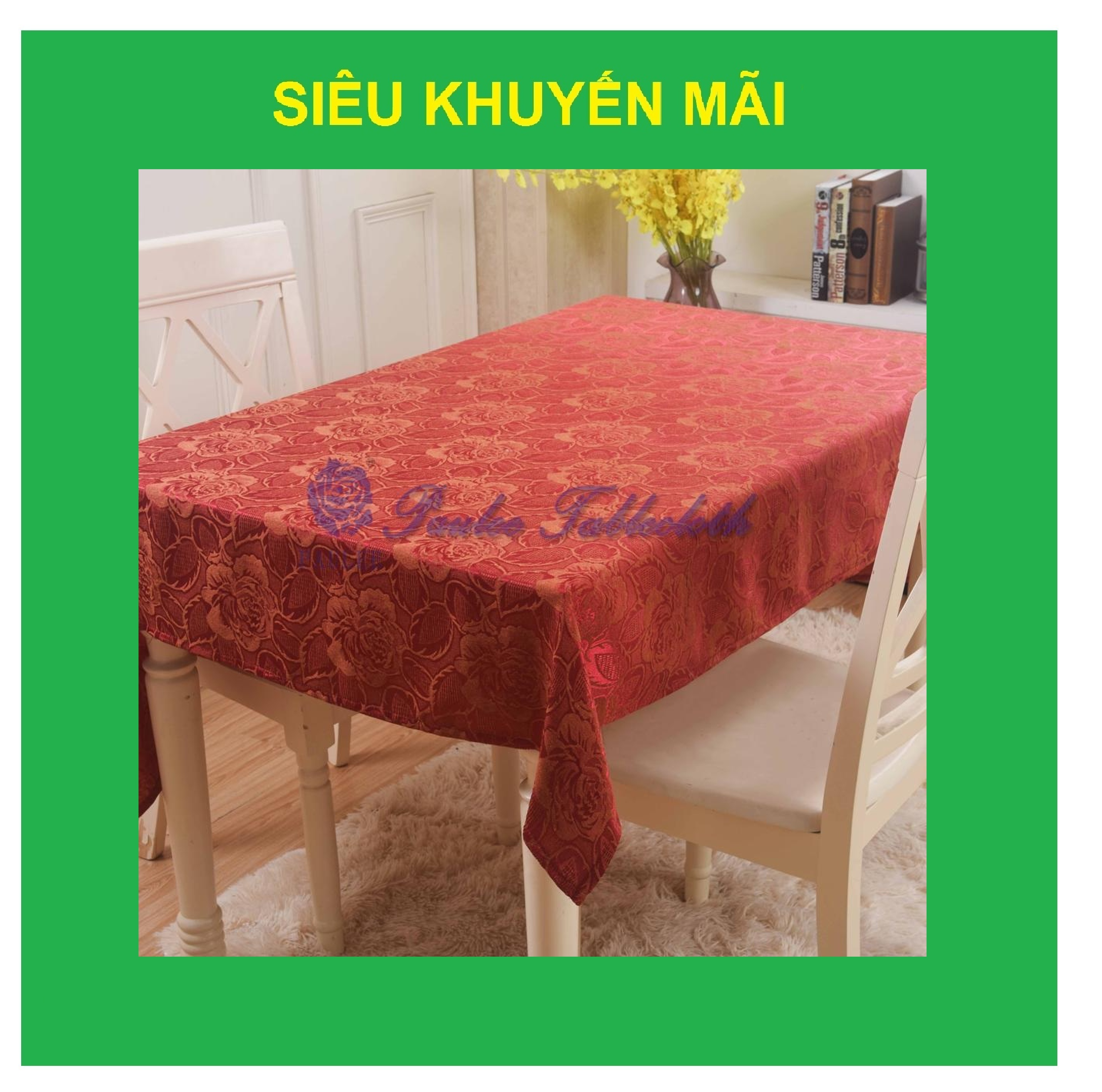 Khăn Trải Bàn PAULEE - WB 601 (150 x 120 cm) - Đỏ