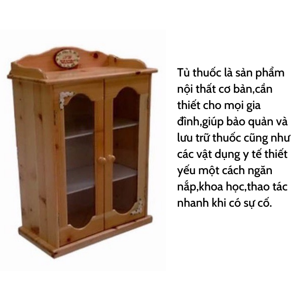 TỦ THUỐC Y TẾ-TỦ ĐỰNG ĐỒ Y TẾ BẰNG GỖ CAO SU TỰ NHIÊN AN TOÀN VÀ CỨNG CÁP F10