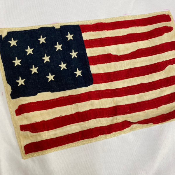 Áo Thun Nữ Hình Cờ Mỹ, Hình Thêu Chất Thun Cotton Mịn Mát , Mã CM001