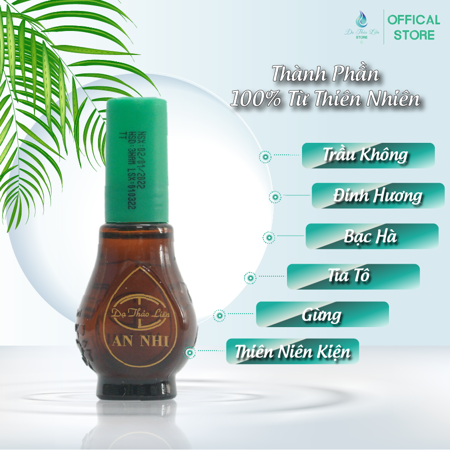 Tinh Dầu An Nhi Dạ Thảo Liên ( 20ml) Thảo Dược Thiên Nhiên giúp làm sạch, thông thoáng đường hô hấp