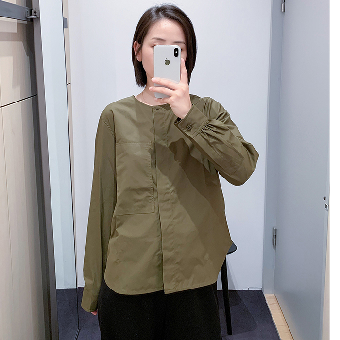 Áo sơ mi công sở nữ cổ tròn dài tay thiết kế trẻ trung ArcticHunter, thời trang thương hiệu chính hãng