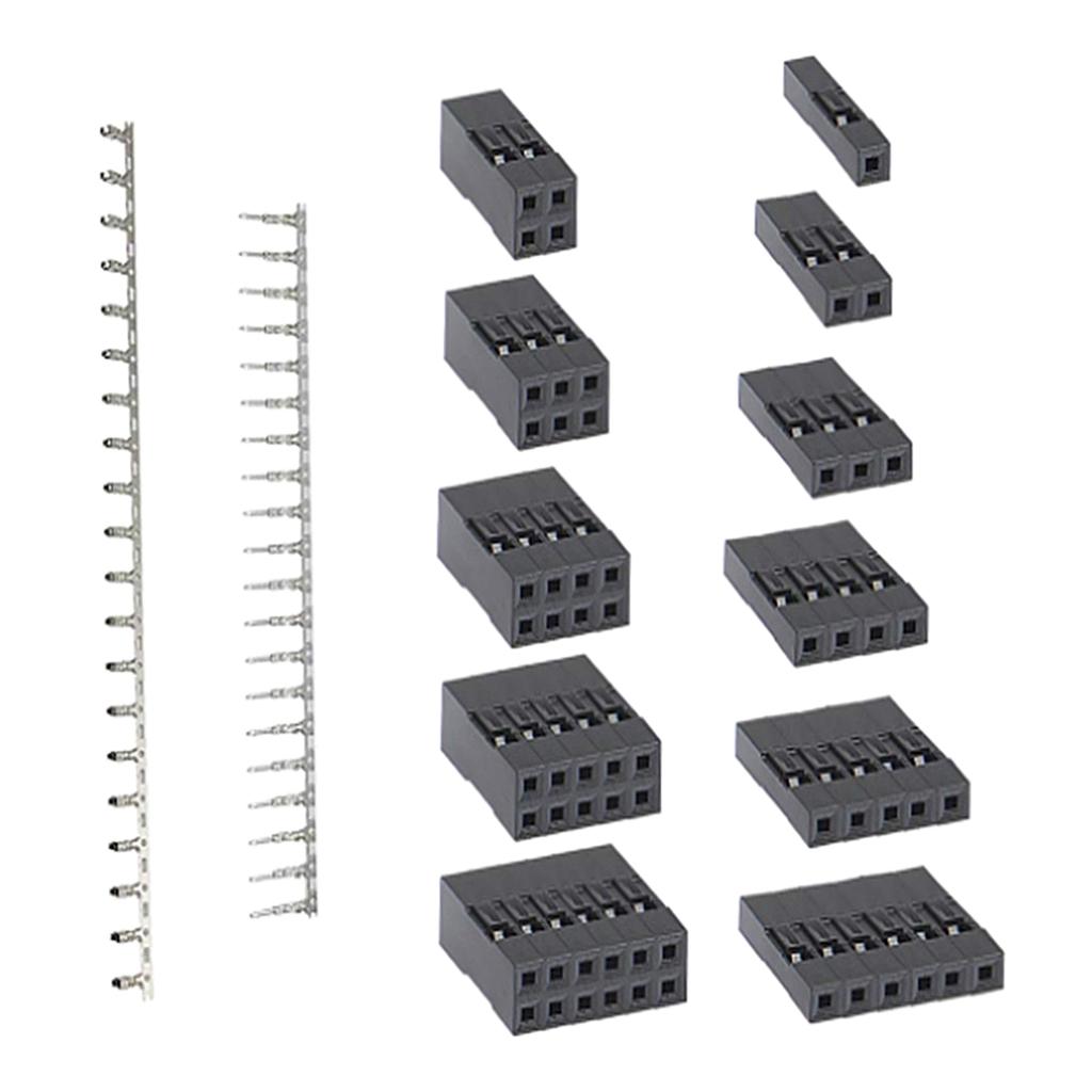 Set of 620 2.54mm 0.1" 3A Male Female  2/3/4/5/6 Header Connector New