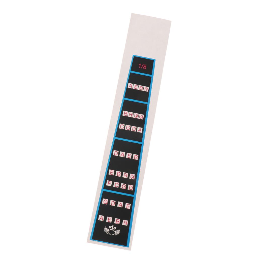 Violin Chart Finger Sticker Guide Intonation Musical for Violin Parts