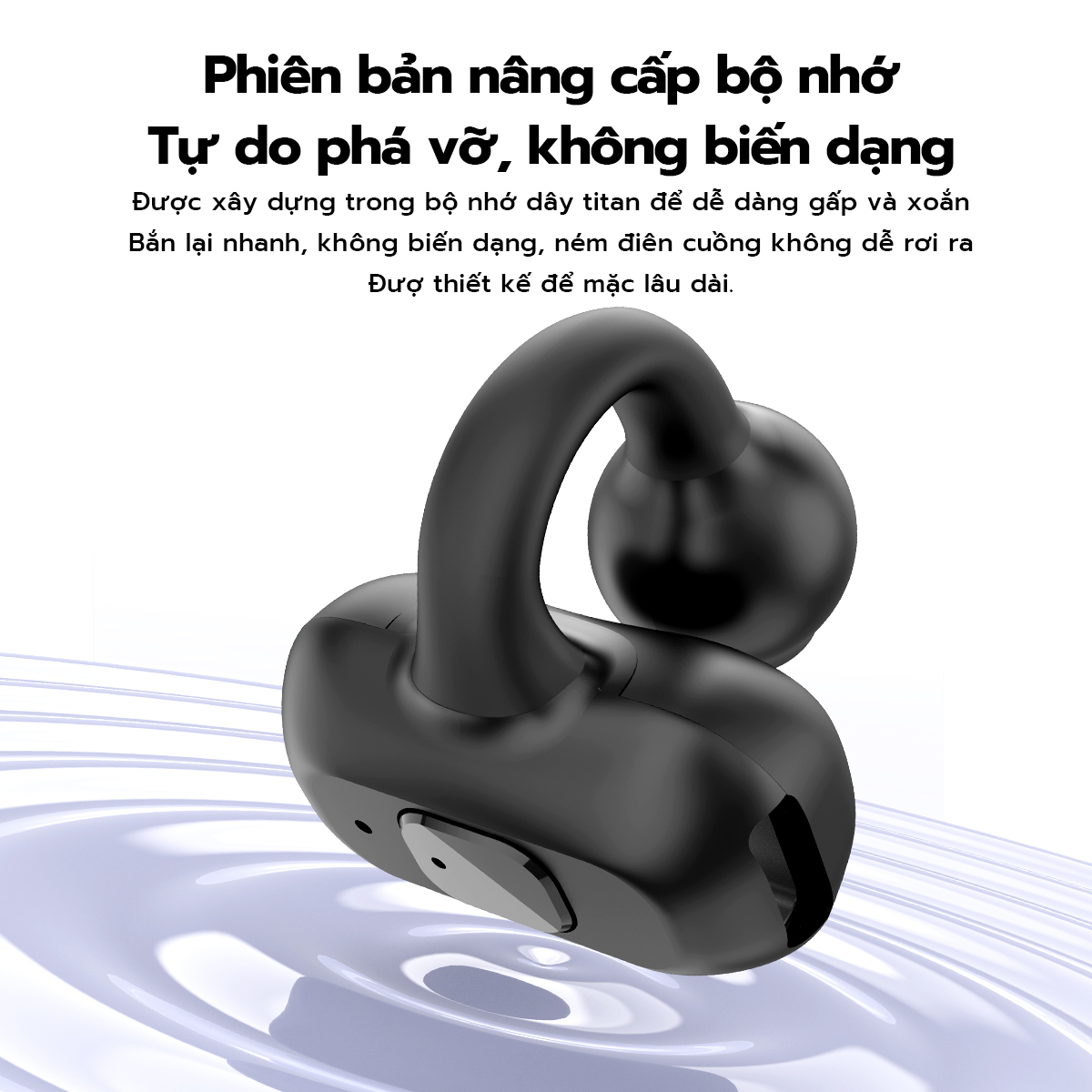 J191 -Tai nghe Bluetooth kẹp dẫn khí GOOJODOQ TWS 5.3 kẹp một tai không dây hỗ trợ kết nối lẫn nhau cho android iphone