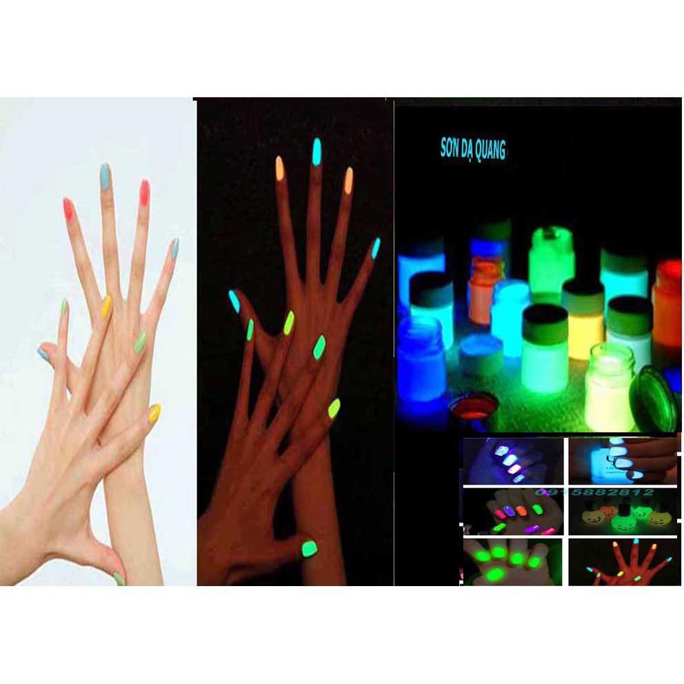 Sơn Móng Tay dạ Quang - sơn phát sáng-trang trí đồ vật 202_u full hộp Fyiyi