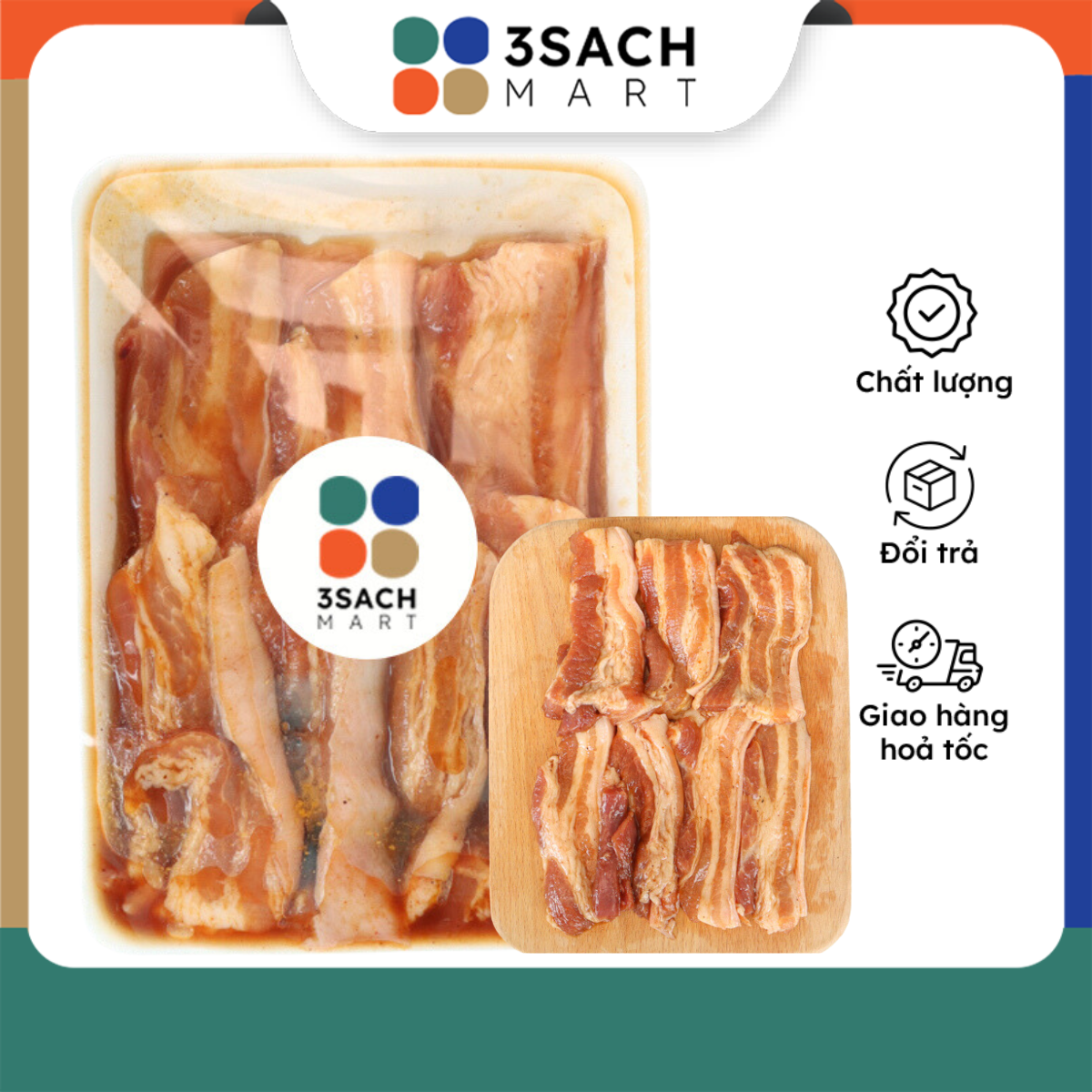 Ba Rọi Heo Cắt Lát Ướp BBQ