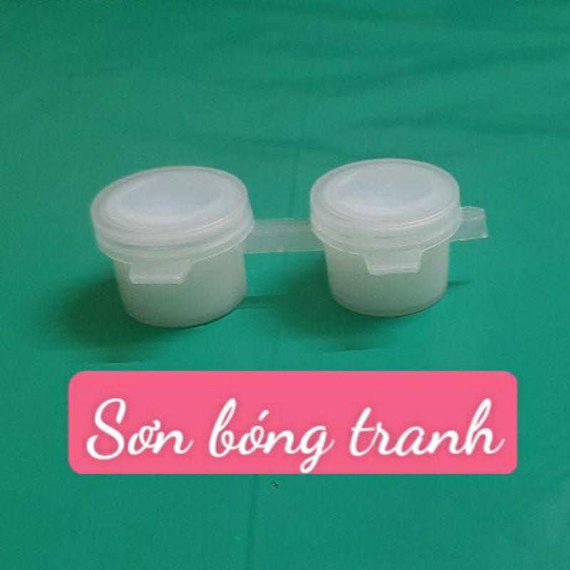 Set 2 hũ sơn bóng phủ tranh sơn dầu số hóa DIY 6ml