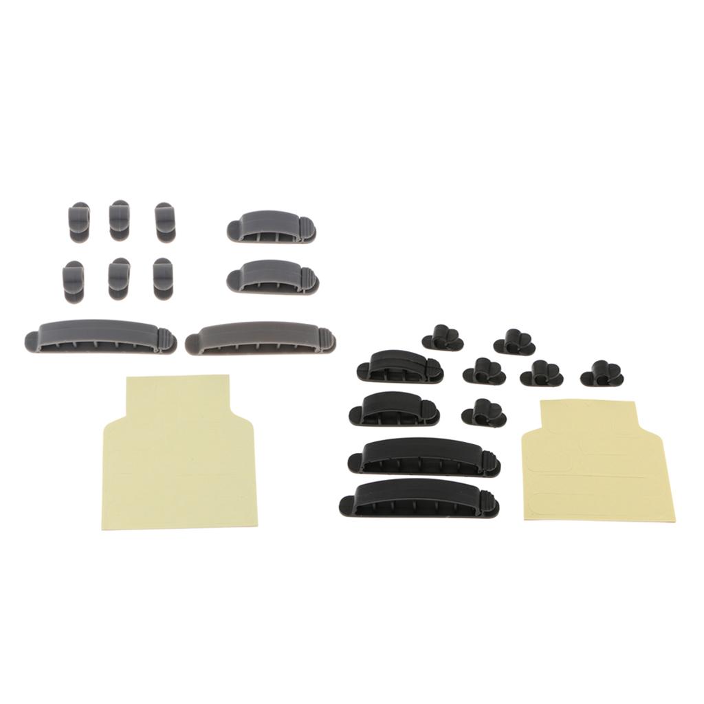 10Pcs Cables Management Wire Cord Clips Wall Desktop Clip Organizer