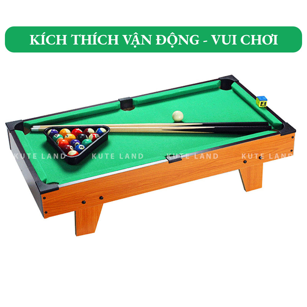 Bàn bida cỡ lớn 69x37x23 cm bằng gỗ thảm vải nỉ bia dành cho trẻ em và người lớn giải trí thư giãn tại nhà