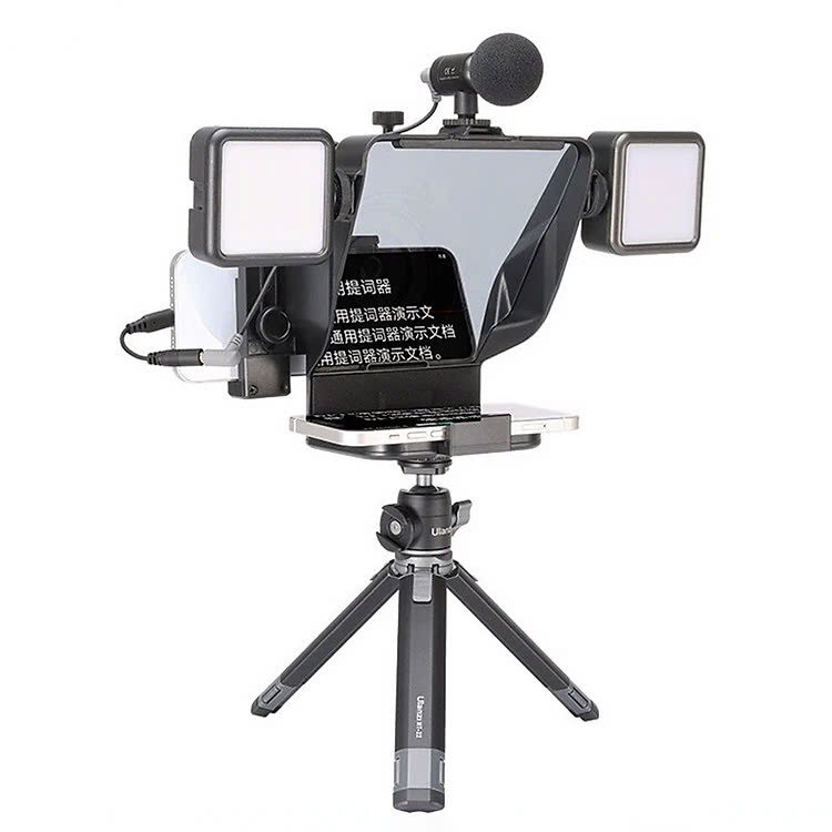 Máy Nhắc Chữ Teleprompter PT16 Mini Cho Smartphone Tablet Vlogger Nhà Báo Người Thuyết Trình - Hàng Nhập Khẩu