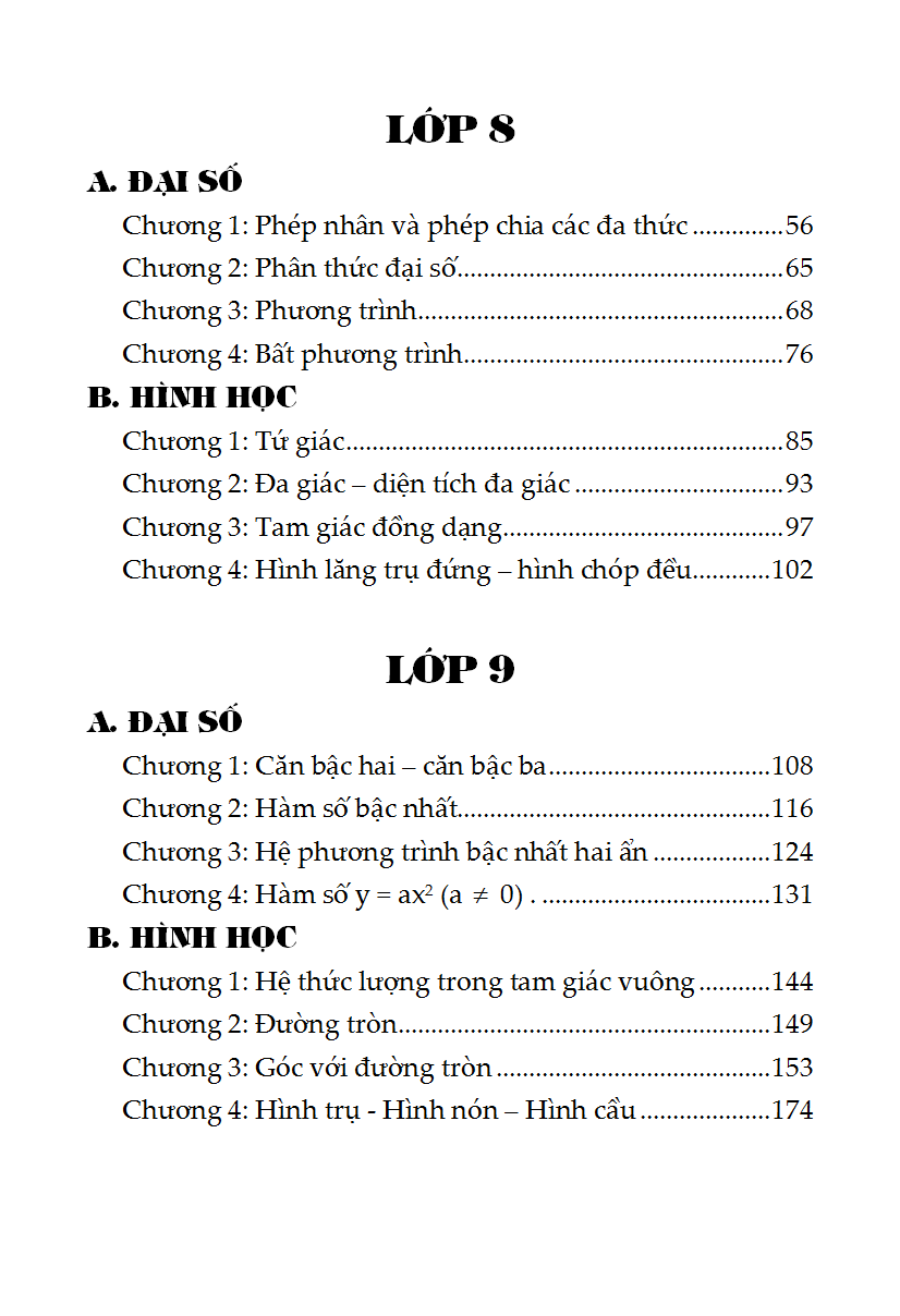 Sổ Tay Toán Cấp 2 Lớp 6-7-8-9 - KV