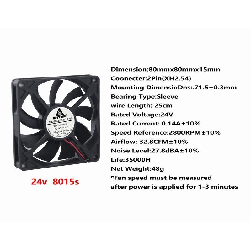 1 Pcs Gdstime 1Pin 14V 80x80x11mm 8cm Machine Equitment Case DC Cooling Fan 80mm x 11mm 8011